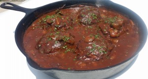 Salisbury Steak Cast Iron Pan